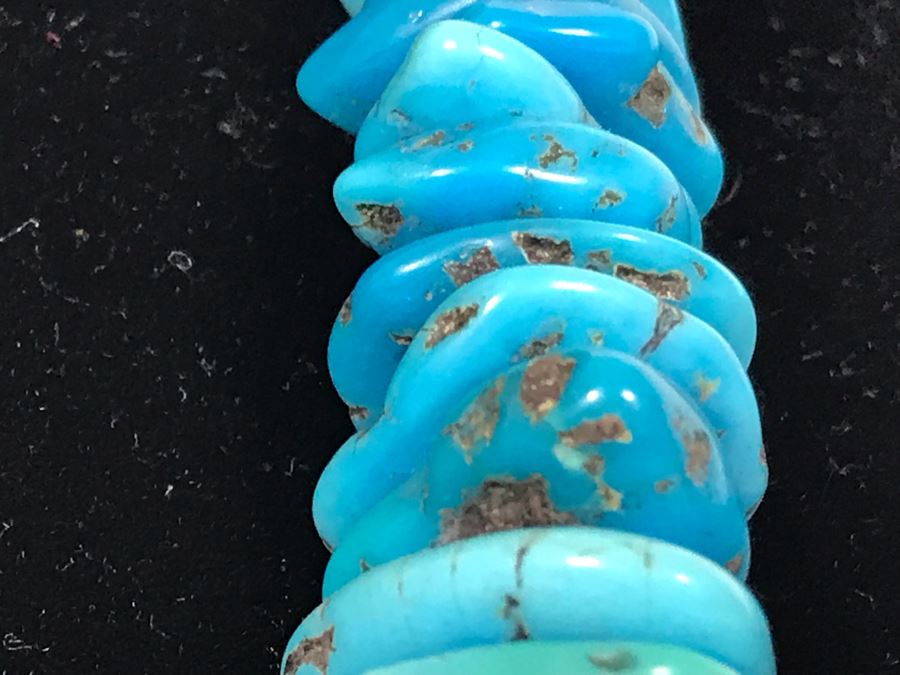 Large Turquoise Beaded Necklace 29L 236g [Photo 10]