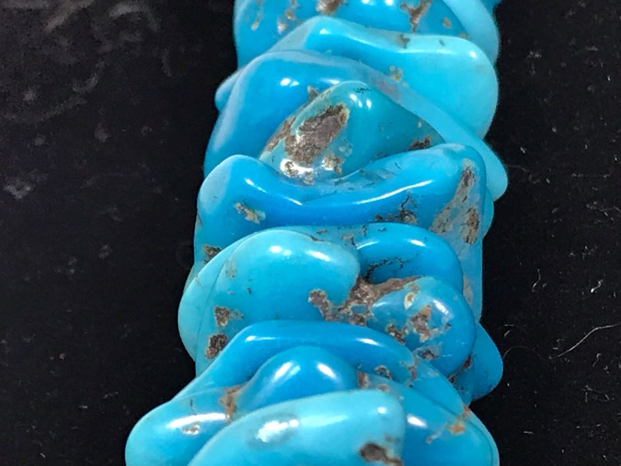 Large Turquoise Beaded Necklace 29L 236g [Photo 9]