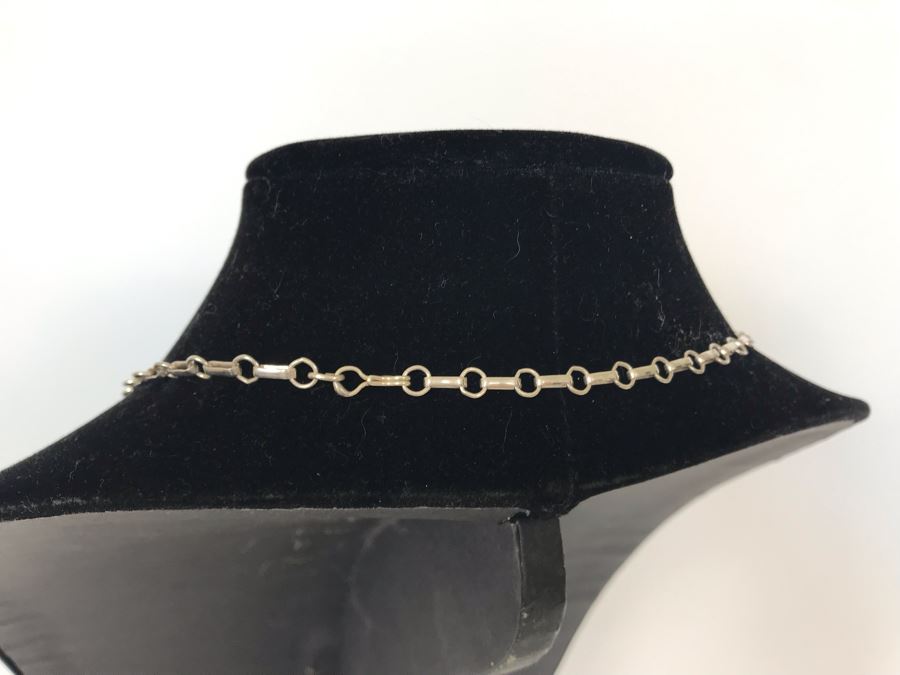 Vintage Native American Navajo Turquoise Pendant With Sterling Chain Necklace 64.8g [Photo 12]