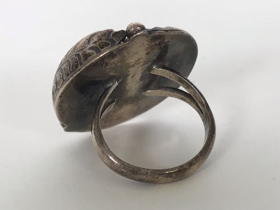 Sterling Silver / Turquoise Native American Ring 11.8g Size 7 [Photo 7]