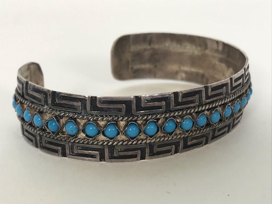 Sterling Silver / Turquoise Cuff Bracelet 19g [Photo 3]