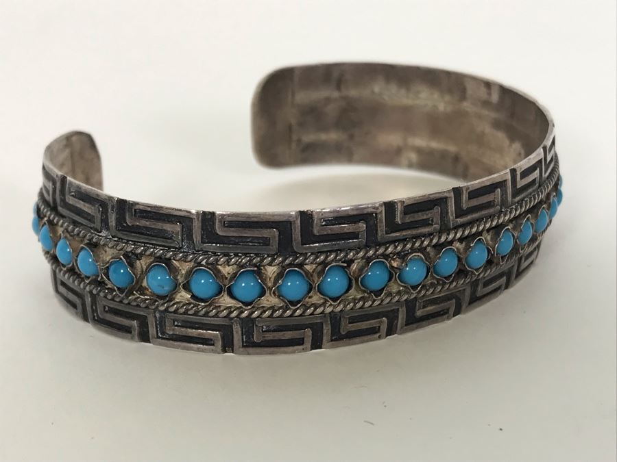 Sterling Silver / Turquoise Cuff Bracelet 19g [Photo 2]