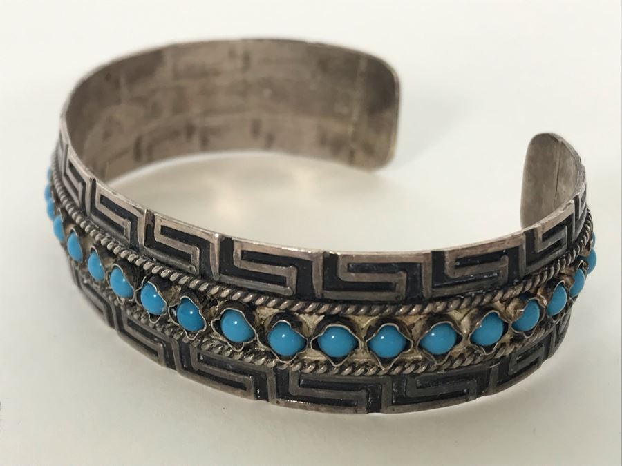 Sterling Silver / Turquoise Cuff Bracelet 19g [Photo 4]