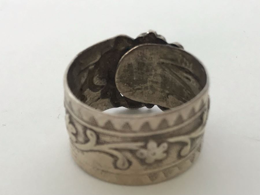 Vintage Sterling Silver Adjustable Ring 4.5g Size 7 [Photo 6]