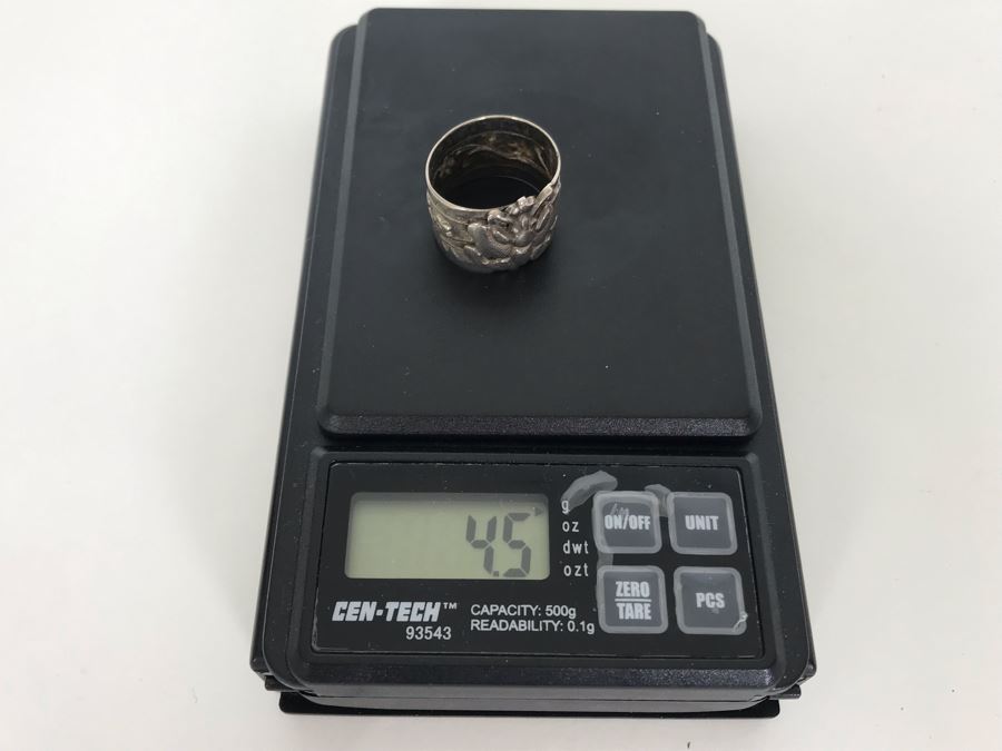 Vintage Sterling Silver Adjustable Ring 4.5g Size 7 [Photo 8]