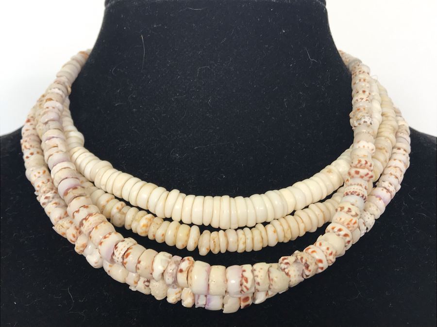 Set Of Four Beaded Shell Necklaces [Photo 1]
