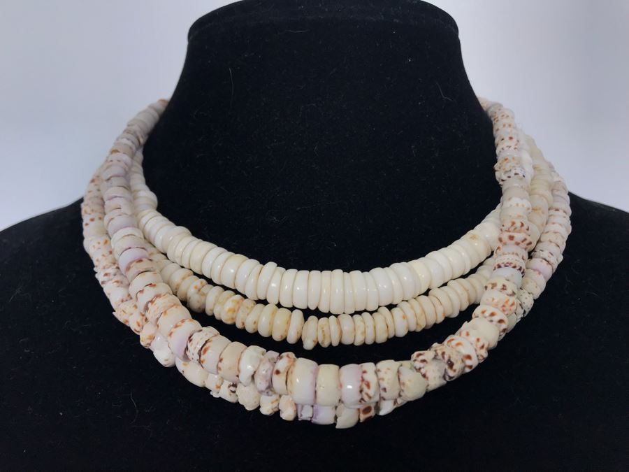 Set Of Four Beaded Shell Necklaces [Photo 2]