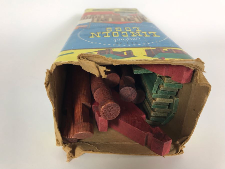 Old Original Lincoln Logs Set America's National Toy $2 Original Price Tag [Photo 10]