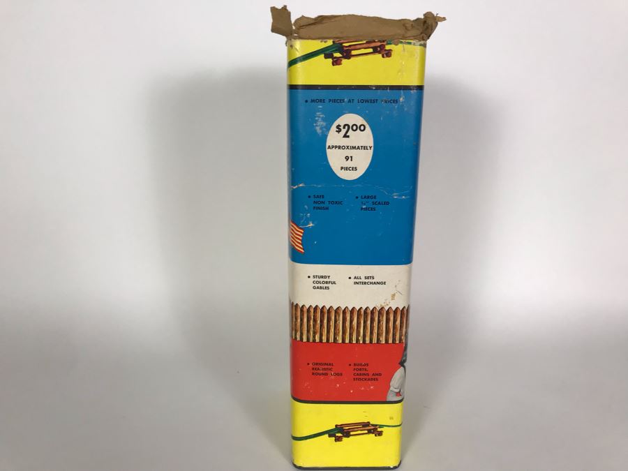 Old Original Lincoln Logs Set America's National Toy $2 Original Price Tag [Photo 8]