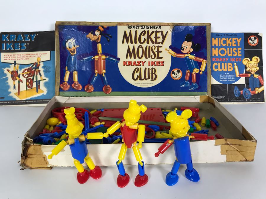 Vintage 1955 Walt Disney's Mickey Mouse Club Krazy Ikes Construction Set [Photo 1]