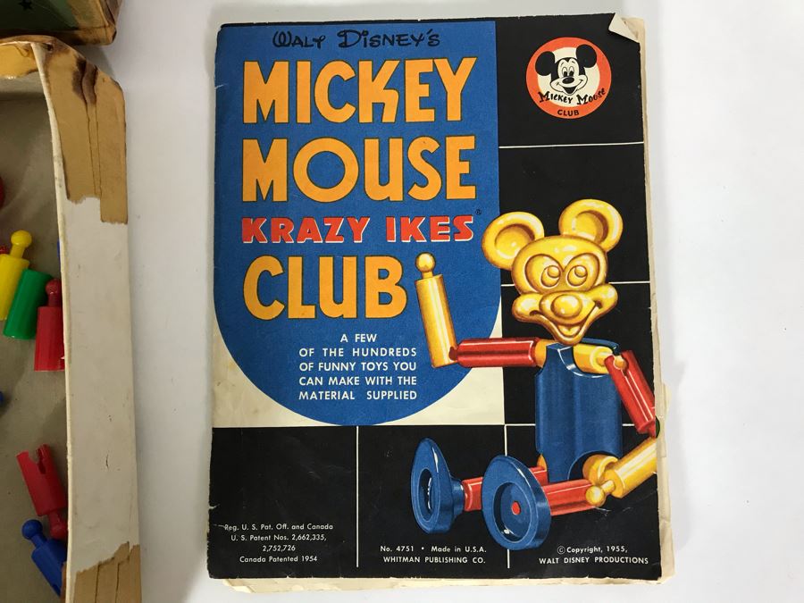 Vintage 1955 Walt Disney's Mickey Mouse Club Krazy Ikes Construction Set [Photo 11]