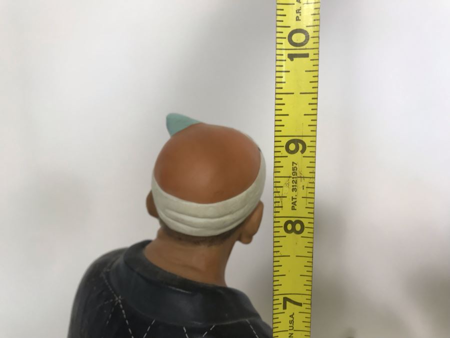 Set Of Three Large Japanese Hand Painted Mud Men Figures (Largest Is 9H) [Photo 13]