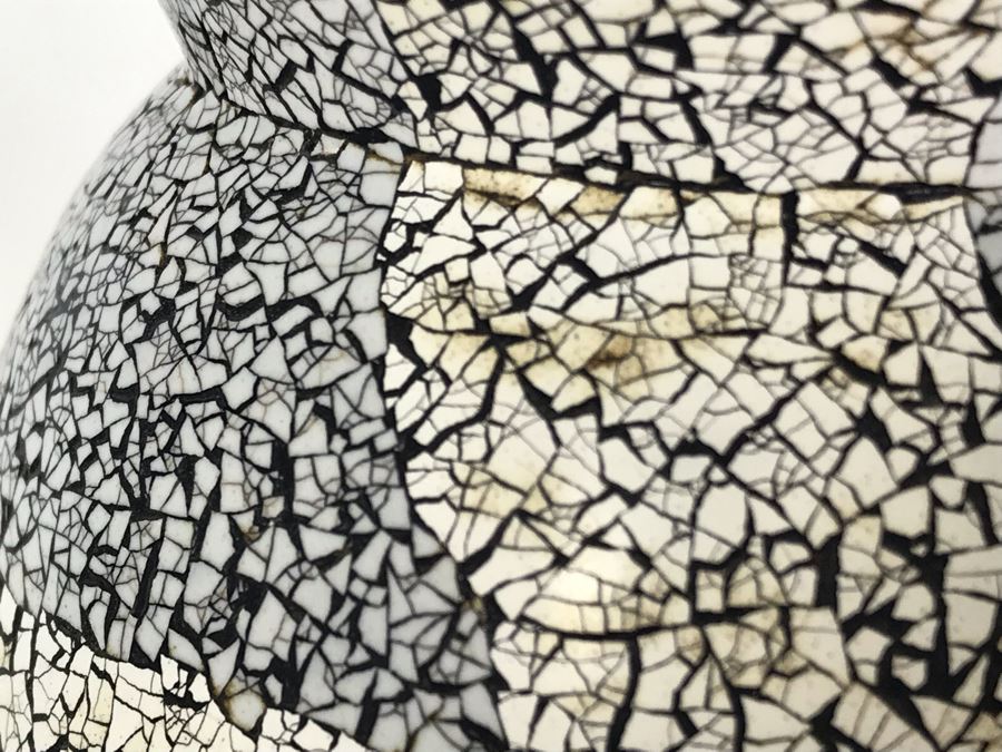 Signed Vail Family Horsehair Native American Pottery Pot 3.5H And Inlaid Eggshell Vase 5H [Photo 9]