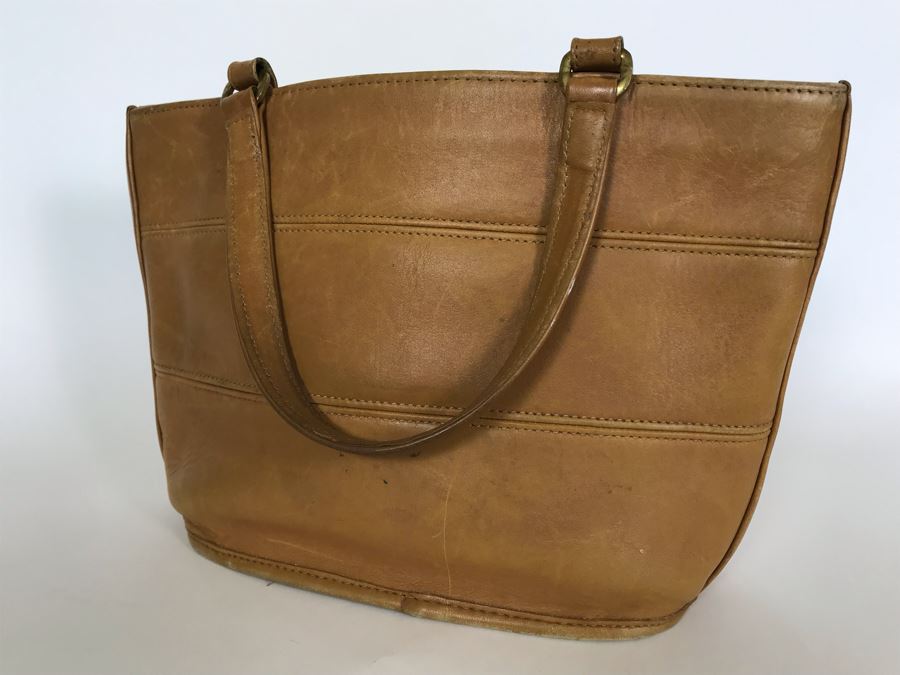 Brown Leather Coach Tote Handbag 12W X 8H [Photo 5]