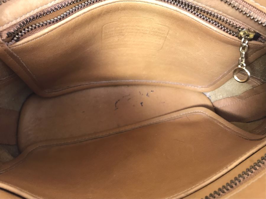 Brown Leather Coach Tote Handbag 12W X 8H [Photo 6]