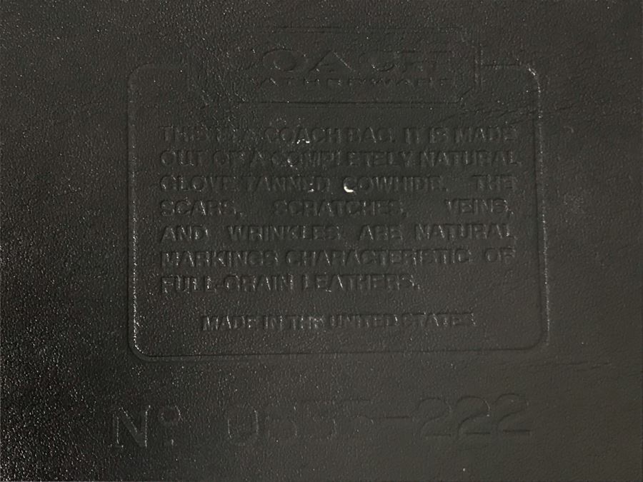 Black Leather Coach Handbag 12W X 8H [Photo 8]