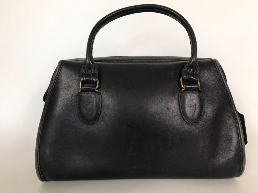 Black Leather Coach Handbag 12W X 8H [Photo 2]