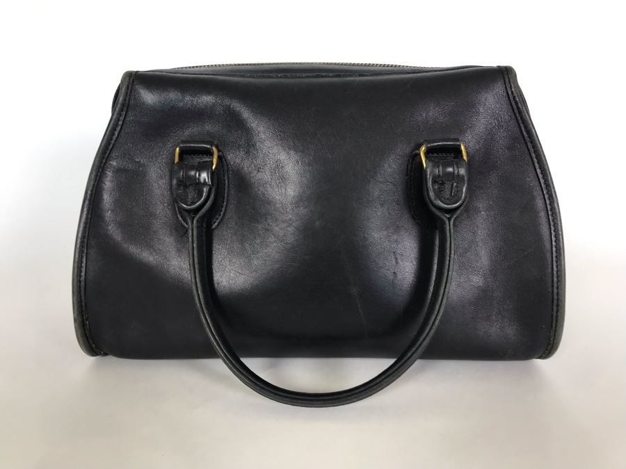 Black Leather Coach Handbag 12W X 8H [Photo 6]