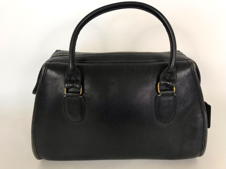 Black Leather Coach Handbag 12W X 8H [Photo 3]