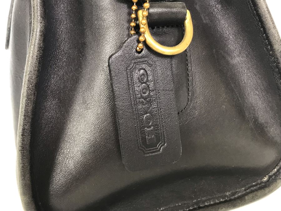 Black Leather Coach Handbag 12W X 8H [Photo 5]