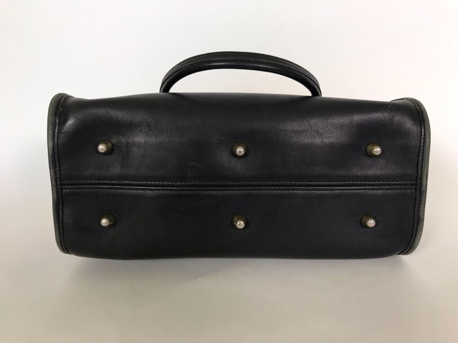 Black Leather Coach Handbag 12W X 8H [Photo 7]