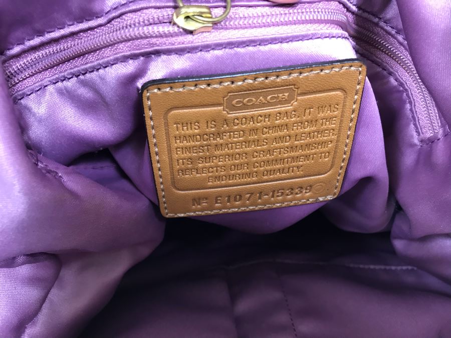 Brown Leather Coach Handbag 14W X 12H [Photo 9]