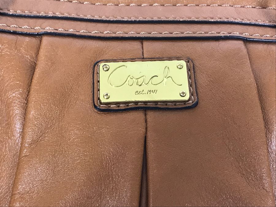 Brown Leather Coach Handbag 14W X 12H [Photo 4]