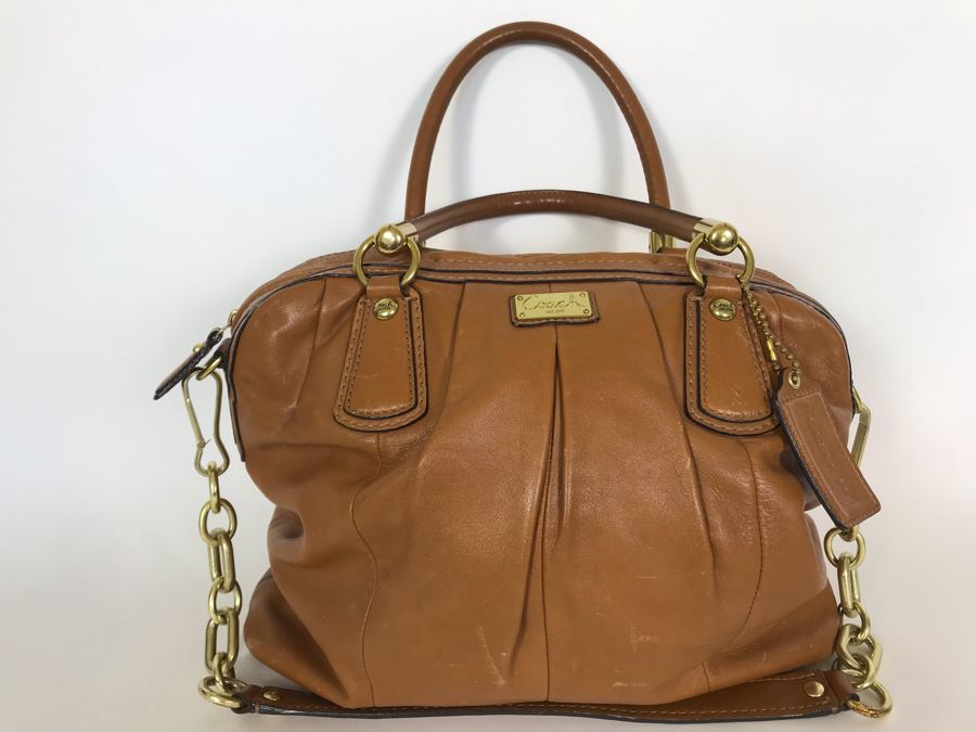 Brown Leather Coach Handbag 14W X 12H [Photo 2]