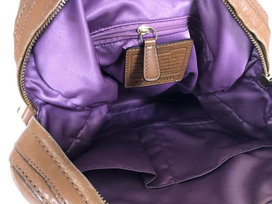 Brown Leather Coach Handbag 14W X 12H [Photo 8]