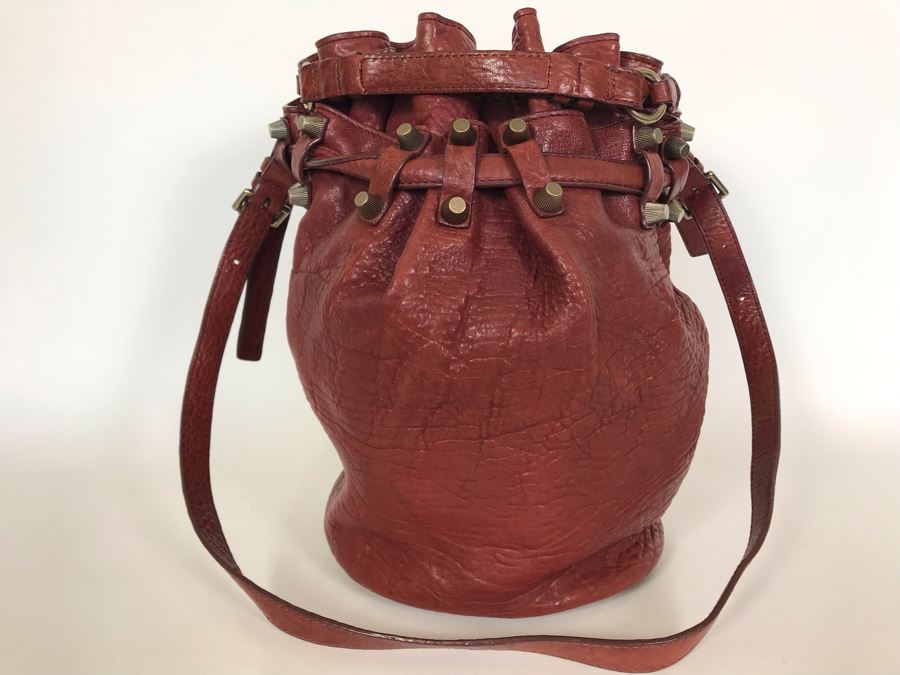 Alexander Wang Leather Diego Bucket Handbag 12W X 13H Retails For $875 