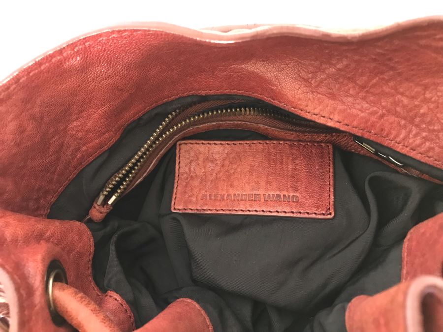 Alexander Wang Leather Diego Bucket Handbag 12W X 13H Retails For $875  [Photo 7]