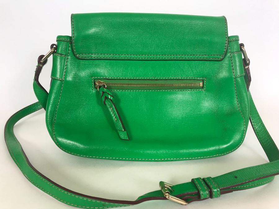 Green Leather Dooney & Bourke Handbag 10W X 7H [Photo 4]
