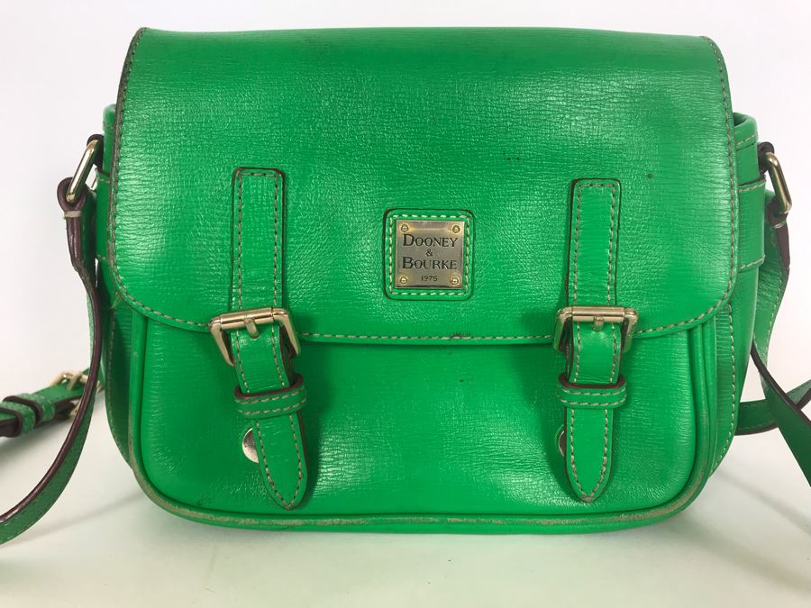 Green Leather Dooney & Bourke Handbag 10W X 7H [Photo 1]