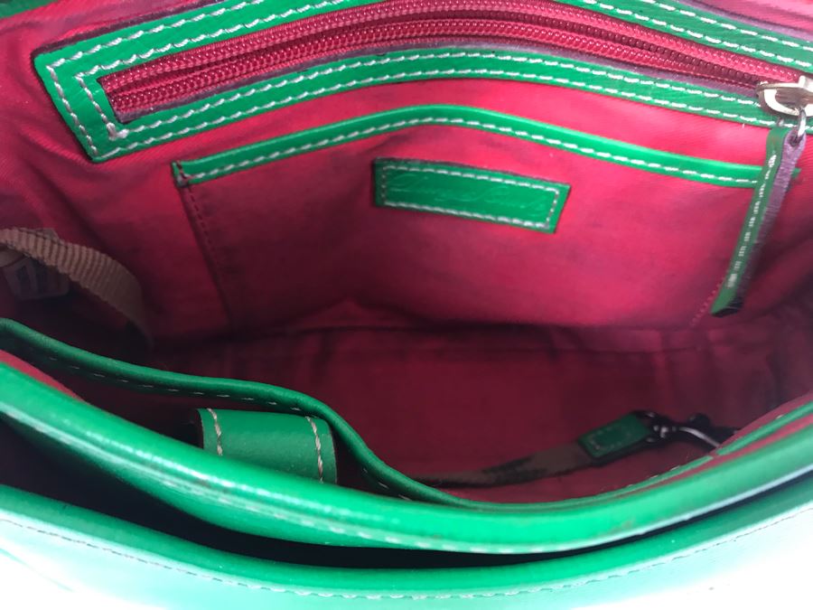 Green Leather Dooney & Bourke Handbag 10W X 7H [Photo 6]