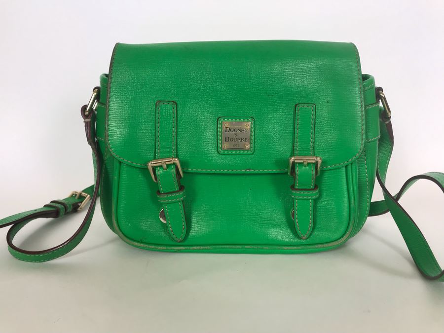 Green Leather Dooney & Bourke Handbag 10W X 7H [Photo 2]