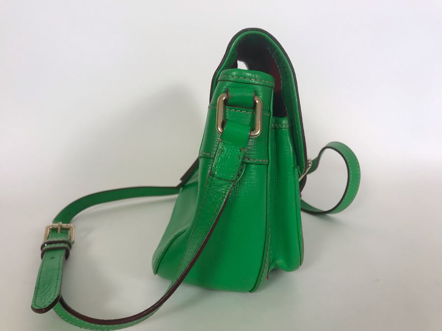 Green Leather Dooney & Bourke Handbag 10W X 7H [Photo 3]