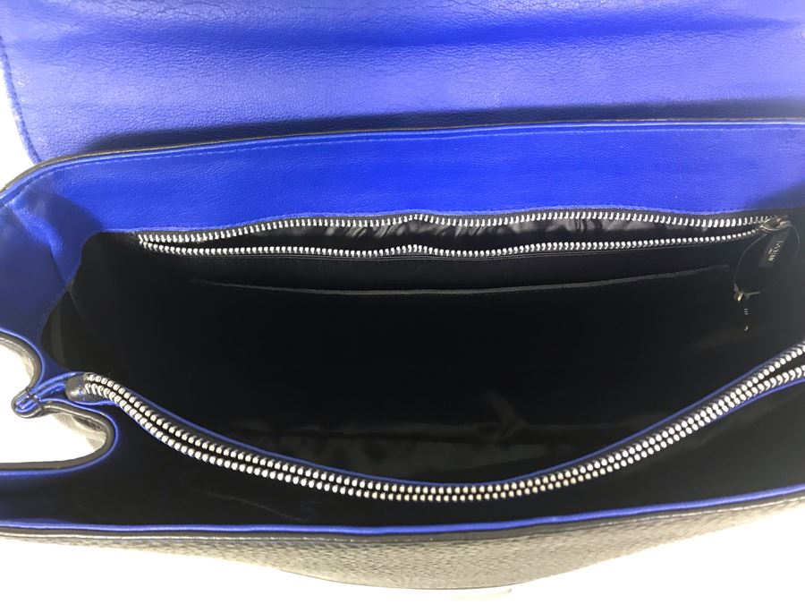 Locman Italy Luxury Black Elk Hide Leather Executive Briefcase Laptop Bag Handbag Like New BUT Handle Needs Screw 21W X 13H - Retailed Over $1,000 - See Photos [Photo 12]