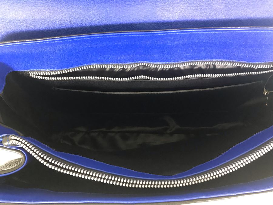 Locman Italy Luxury Black Elk Hide Leather Executive Briefcase Laptop Bag Handbag Like New BUT Handle Needs Screw 21W X 13H - Retailed Over $1,000 - See Photos [Photo 13]