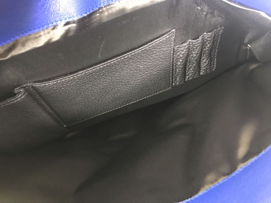 Locman Italy Luxury Black Elk Hide Leather Executive Briefcase Laptop Bag Handbag Like New BUT Handle Needs Screw 21W X 13H - Retailed Over $1,000 - See Photos [Photo 14]