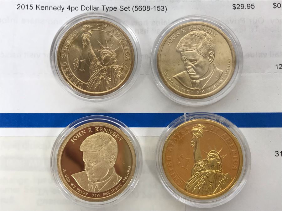 New 2015 John F. Kennedy 4pc Dollar Type Set [Photo 2]