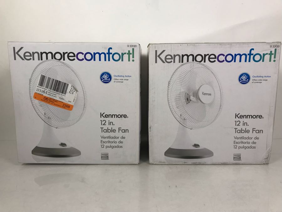 New Pair Of Kenmore Comfort 12in Table Fans
