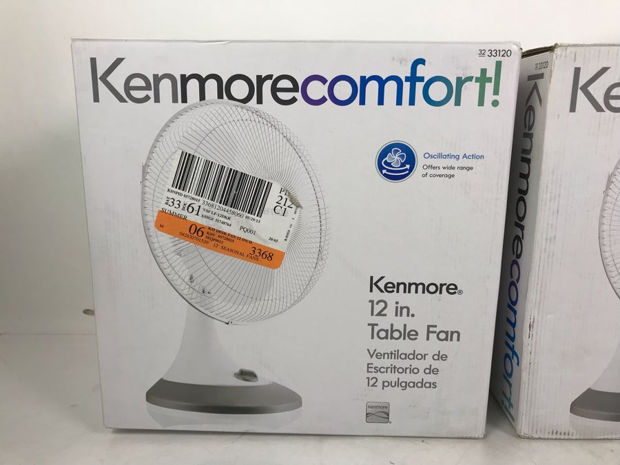 New Pair Of Kenmore Comfort 12in Table Fans [Photo 2]