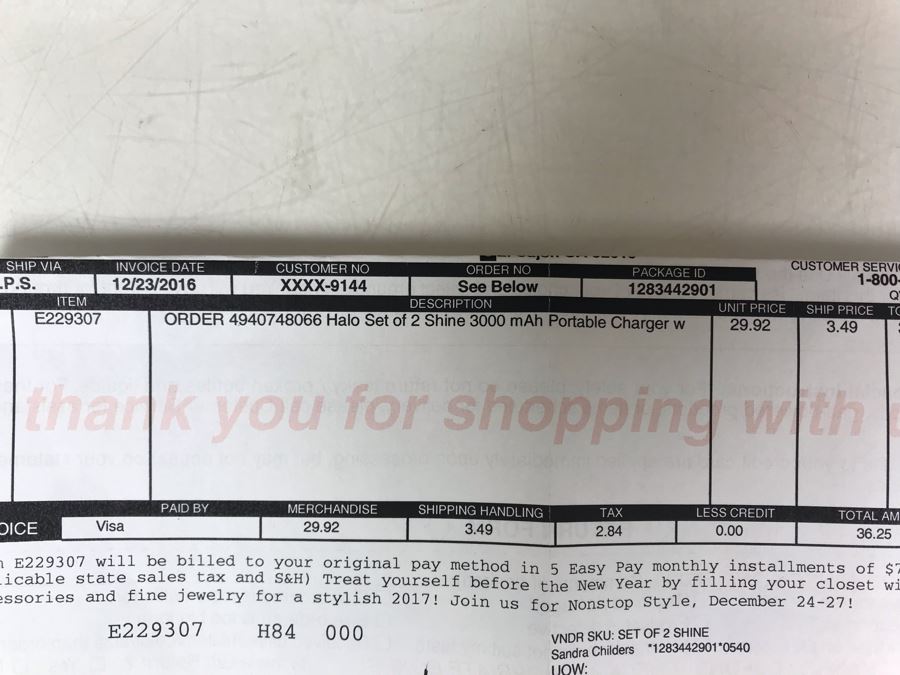 Pair Of Halo Shine 3000mAh Portable Chargers [Photo 3]