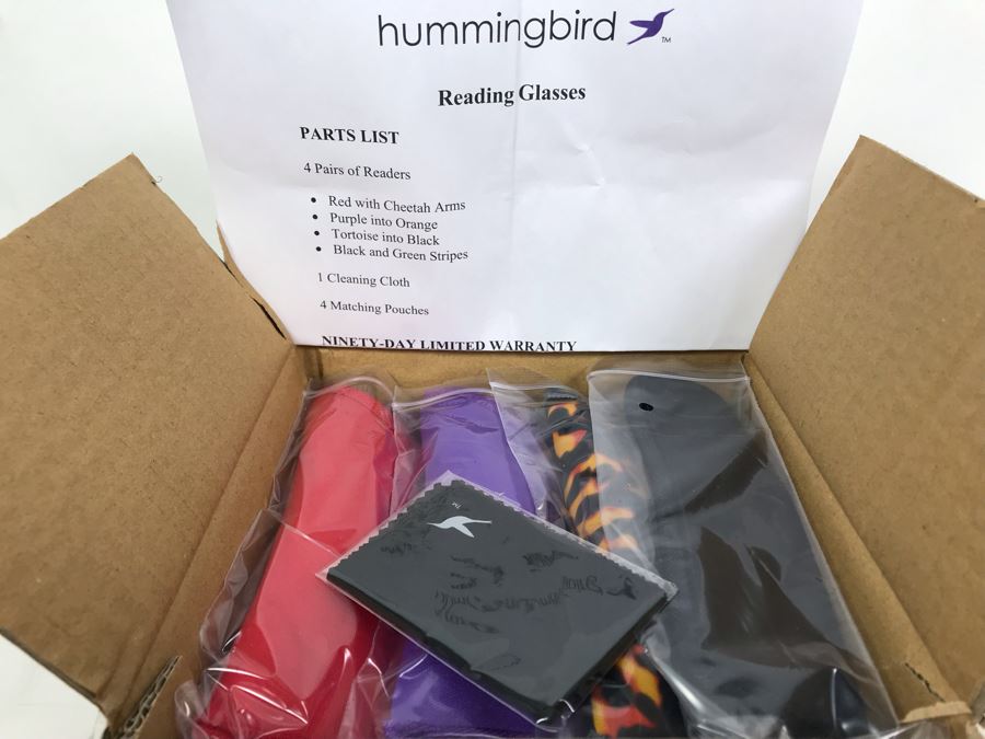New Set Of 4 Hummingbird Reading Glasses