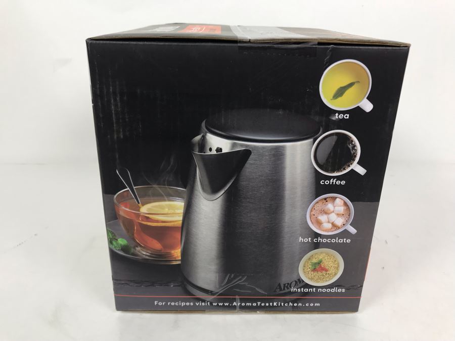 New Aroma Electric Kettle Stainless Steel AWK-266SB [Photo 3]