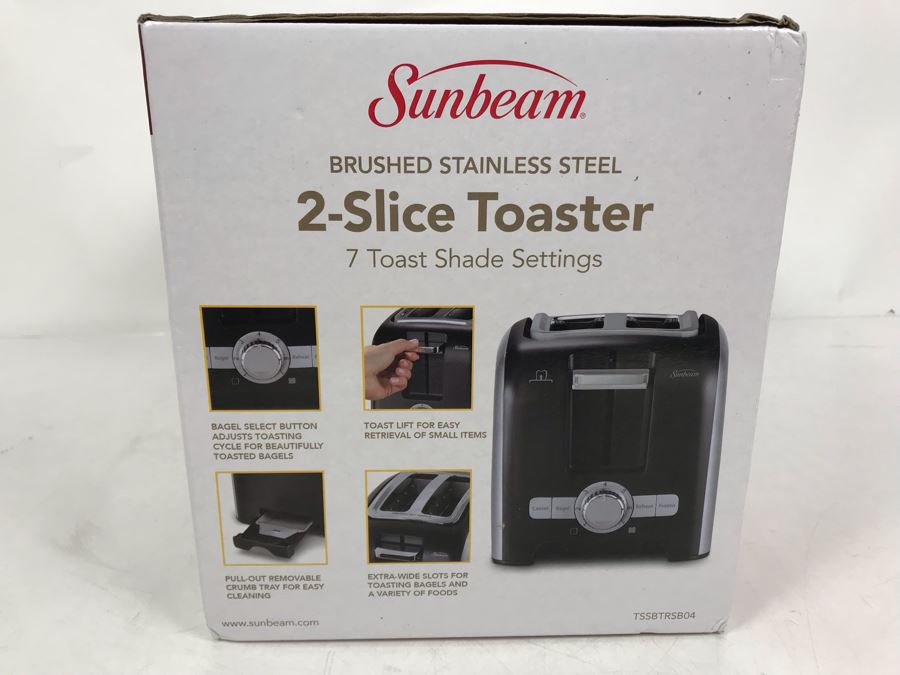 New Sunbeam Brushed Stainless Steel 2-Slice Toaster Oven [Photo 3]