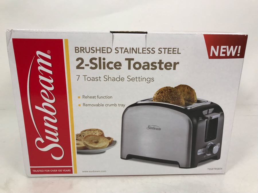 New Sunbeam Brushed Stainless Steel 2-Slice Toaster Oven [Photo 1]