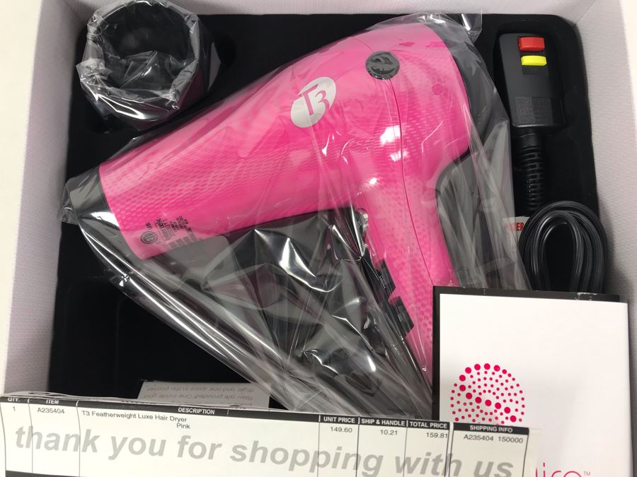 New T3 Featherweight Luxe Hair Dryer In Pink Retails $149 [Photo 4]