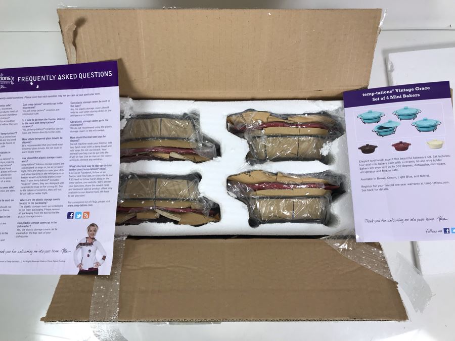 New Temptations By Tara Tesher - Vintage Grace Set Of 4 Mini Bakers [Photo 2]