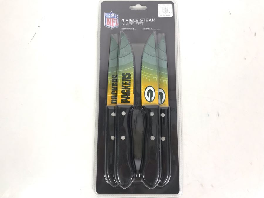 New Green Bay Packers 4 Piece Steak Knife Set